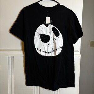 Disney Tim Burton Men's Tee Medium NWT Jacks‎ Face Graphic Black